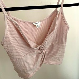 garage twist front crop top